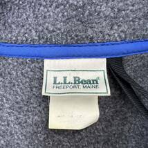 90s ☆ L.L.Bean ☆ 人気 フリース ジップアップ ジャケット グレー グリーン M相当 登山 アウトドア タウンユース エルエルビーン■BJ182_画像6