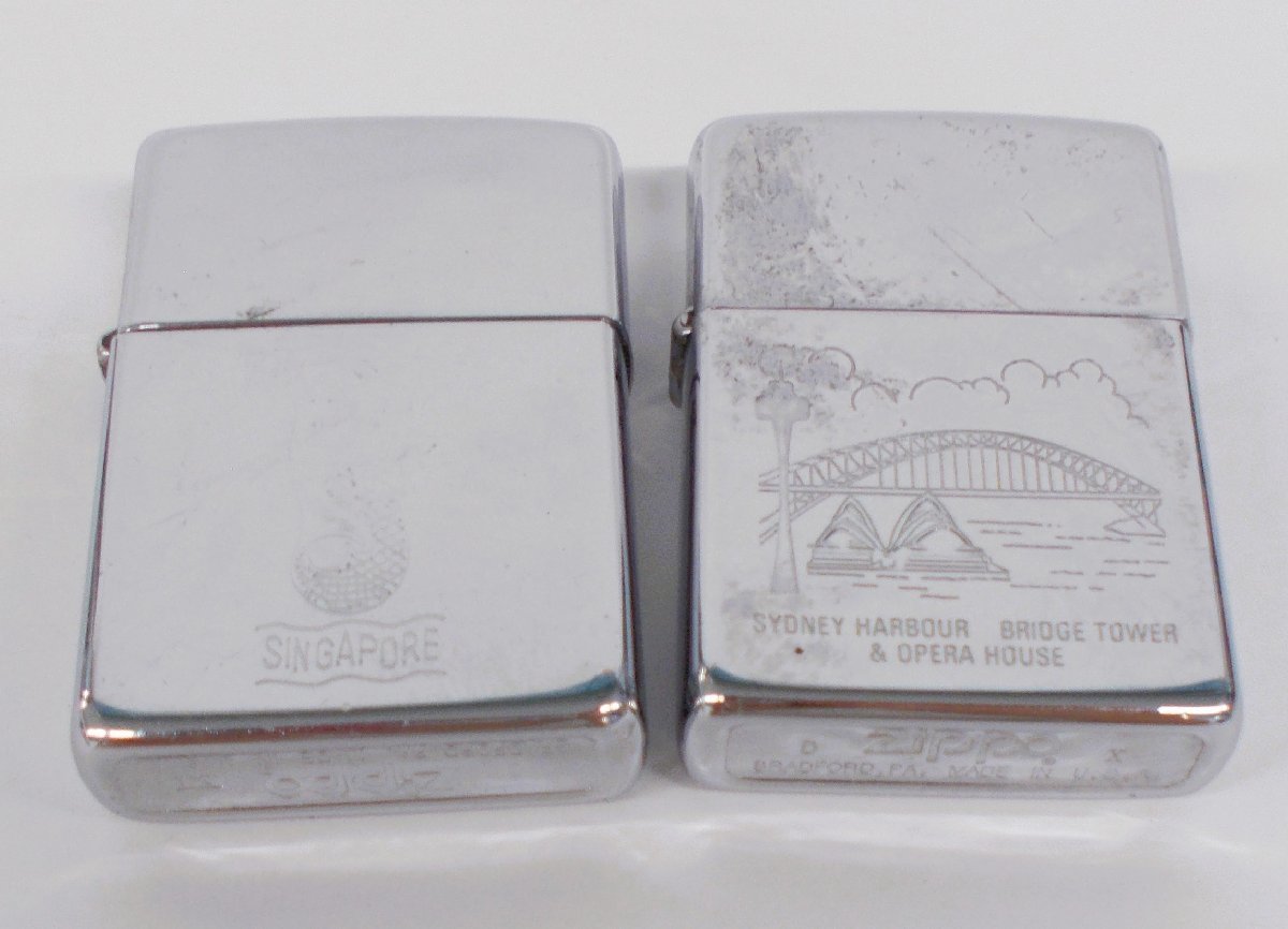 1円~おたからや◇U0264◇Zippoジッポー BLU/SAIPAN/SINGAPORE/SYDNEY
