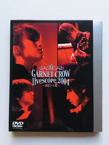 【DVD】GARNET CROW live scope 2004 ~君という光~ ガネクロ ☆★