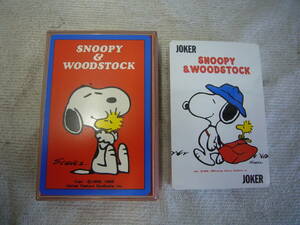 ●スヌーピー●SNOOPY & WOODSTOCKトランプ　プラケース付　未開封　1965　＃昭和レトロ＃当時物