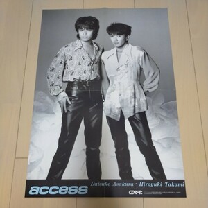 ポスター　「ａｃｃｅｓｓ（アクセス）　浅倉大介/貴水博之」　CDデータ　1994.6 付録 両面 　4つ折り