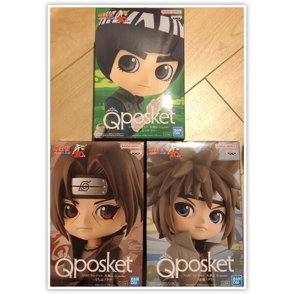 Qposket ナルト NARUTO ロック・リー うちはイタチ 波風ミナト フィギュア セット