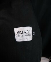 ARMANI COLLEZIONI アルマーニコレッツォーニ スエードレザー ジャケット メンズ48 イタリア製 ブラック系 ブルゾン 本革_画像9