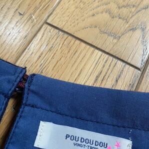 セール 即決1円 プードゥドゥ pou dou dou リネン レーヨン ブロック チェック 可愛いシャツワンピース 超美品 サイズMの画像3
