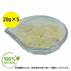 ホワイト コパル 樹脂香 レジン インセンス 100g 20g×5 100% ナチュラル 自然 お香 ダンマ インド 産 ワイルドハーベスト コパール