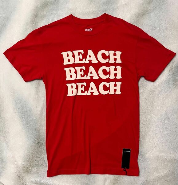 新品 未使用 タグ付き BEACH ASS PUNK (ビーチアスパンク)シャツ 赤　XS