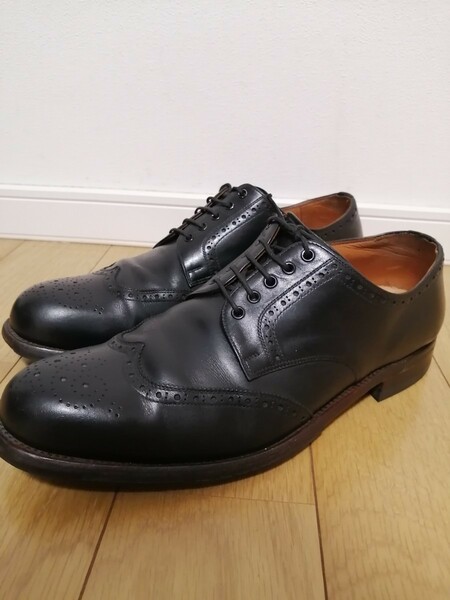スコッチグレイン　scotch grain ビジネスシューズ プレーントゥ 革靴　黒　ブラック　 M0149　レザーシューズ　26cm HIROKAWA