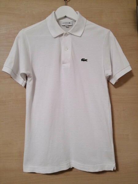 LACOSTE ラコステポロシャツ　ホワイト　白　鹿の子ポロシャツ　L1212AL クールビズ 2 OSAGARI