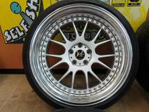 ☆ワーク VS XX 20インチ アルミ 10J +23/10.5J +17 深リム 5穴 PCD114.3 バーニングシルバー NITTO NT555 G2 245/35 4本 中古☆_画像2