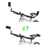 新品 自転車用 ミラー 左右一対 鏡 サイドミラー シルバー 高品質・軽量・高耐久性 アルミニウム合金 後方確認 mirror bicycle_画像3