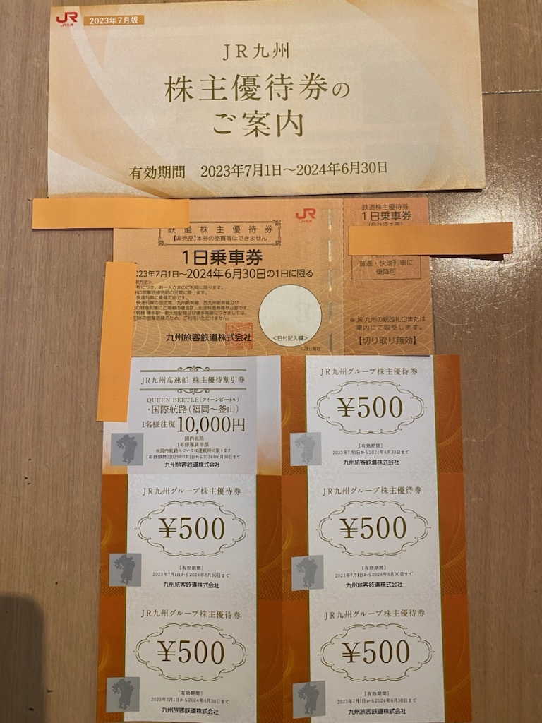 JR九州グループ株主優待券 綴5セット +1日乗車券-