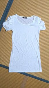 PRIVE JOKE 半袖 真っ白 Tシャツ レディース シンプル