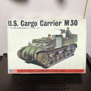 未組立 当時物 バンザイ 日本製旧バンダイ 1/48 精密英国機甲師団シリーズ No.110 U.S.カーゴ キャリア M30 プラモデル アメリカ軍