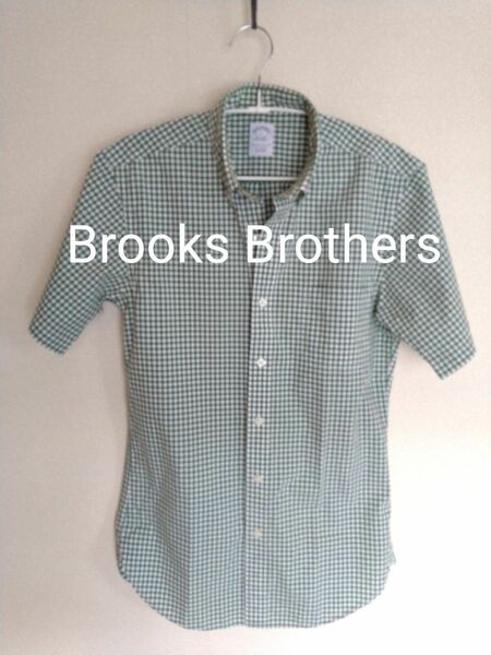 ブルックス ブラザーズ　Brooks Brothers 半袖ボタンダウン　グリーン　ギンガムチェック　サイズS