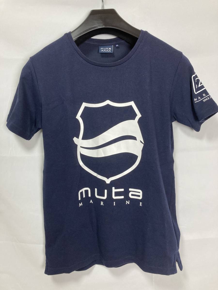 muta Marine ムータ マリン ネイビー×ホワイト ロゴ Tシャツ | JChere