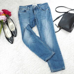 G1880*Calvin Klein Jeans カルバンクラインジーンズ☆ダメージ加工☆デニム☆パンツ☆ジーンズ☆青ブルー☆W27