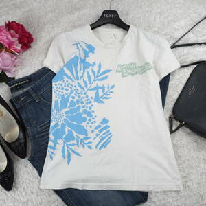 G2317*ARMANI EXCHANGE アルマーニエクスチェンジ☆花柄☆半袖☆Tシャツ☆カットソー☆白ホワイト