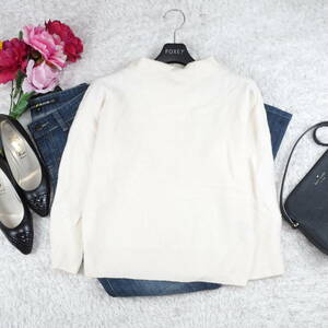 G2429*INDIVI Indivi * finest quality cashmere * wool * pull over * knitted * sweater * white white 