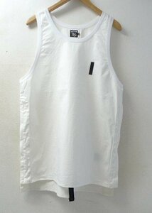 ◆FULL-BK フルビーケー XL ラバーロゴワッペン サイドジップ ノースリーブ　シャツ タンクトップ 白　サイズXL