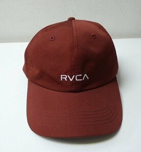 ◆RVCA ルーカ ナイロン ロゴ 刺繍 キャップ 茶系　調整可能　美品
