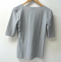 ◆国内正規 EMPORIO ARMANI エンポリオアルマーニ シュリンク Vネック Tシャツ グレー系 サイズ40 美_画像2