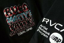 ◆RVCA ルーカ MATTY'S PATTY’S OUTDOOR アウトドア クラブ 刺繍 Tシャツ 黒 サイズL 美品_画像4
