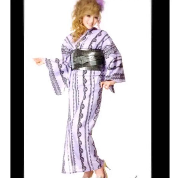 Radyノベルティ浴衣 武藤静香 紫 新品