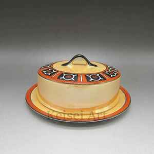  Old Noritake a-ru deco .. writing butter dish U5250-16