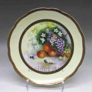  Old Noritake fruit writing plate U5295