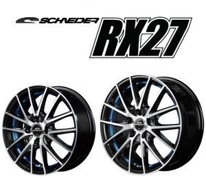 業販限定販売 冬用 12インチ SCHNEIDER RX27 4J+42 4-100 DUNLOP SV01 ブルー(BMP/UC BLUE) 4本 ★2023年製★ (国産車用)