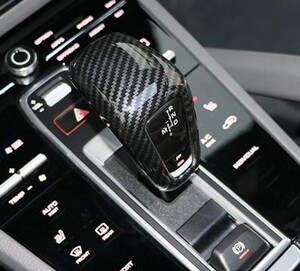  sport opening fully! carbon look shift knob cover Porsche Cayenne Cayenne S Cayenne turbo 2017/12~