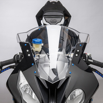 お得 オートバイ CNC アクセサリー フロント ガラス ミラー キャップ ホールカバー BMW S1000RR LOGO レッド ブラック ブルー_画像2