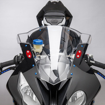 お得 オートバイ CNC アクセサリー フロント ガラス ミラー キャップ ホールカバー BMW S1000RR LOGO レッド ブラック ブルー_画像3