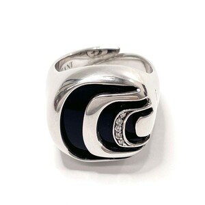 17 номер Damiani Damiani кольцо * кольцо da mia nisima серебряный 925/ бриллиант / оникс аксессуары сохранение с коробкой 