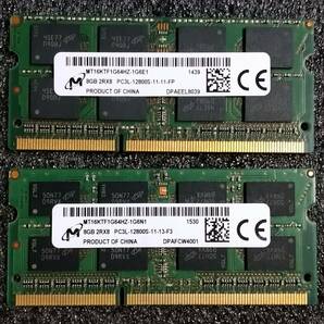 【中古】DDR3 SODIMM 16GB(8GB2枚組) Micron MT16KTF1G64HZ [DDR3L-1600 PC3L-12800 1.35V]