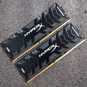 【中古】DDR4メモリ 16GB(8GB2枚組) Kingston Predator HyperX HX432C16PB3AK2/16 [DDR4-3200 PC4-25600]