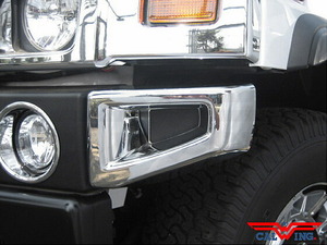 03y- Hummer H2 chrome front bumper corner cover 