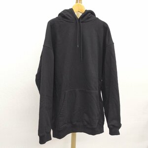 ●バレンシアガ BALENCIAGA バックロゴフーディ パーカー サイズL ブラック[Jコレ]543 T　