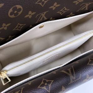 【中古】LOUIS VUITTON ドゥブル V 2WAY ショルダーバッグ クレーム レザー モノグラム M54438の画像8