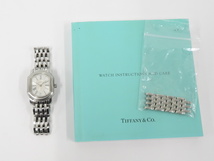 【中古】TIFFANY&Co. マーク クーペ レディース 腕時計 クオーツ SS シルバー文字盤 722386_画像9