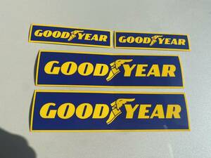 未使用品 GOODYEAR グッドイヤー ステッカー 小中サイズ 4枚セット レーシング 