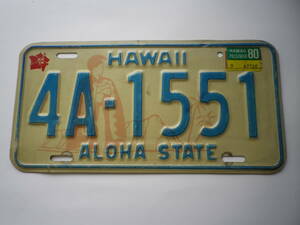 ☆★中古ナンバープレート『HAWAII 4A-1551』★☆