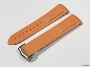  rug width :20mm rubber belt orange wristwatch belt band [OMEGA Omega correspondence Seamaster Speedmaster and so on ]