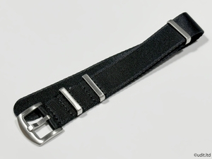  rug width :20mm high grade NATO strap black wristwatch belt nylon fabric [ recommendation model Rolex ROLEX Omega OMEGA]