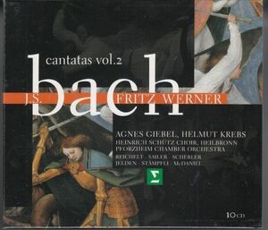 [10CD/Erato]バッハ:カンタータ選集(BWV.)8,10,19,21,26,50,51,53,56,70,78,79,80&85)他/F.ヴェルナー&プフォルツハイム室内管弦楽団他