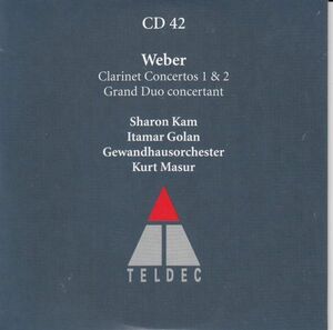 [CD/Teldec]ウェーバー:クラリネット協奏曲第1番ヘ短調Op.73他/S.カム(cl)&K.マズア&ライプツィヒ・ゲヴァントハウス管弦楽団 1996