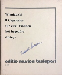 ヴィエニャフスキ 8つのエチュード・カプリス 作品18 (ヴァイオリン二重奏) 輸入楽譜 Wieniawski ８ Capriccios fur zwei Violinnen 洋書