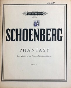 she-n bell k illusion . bending Op.47 (va Io Lynn . piano ) import musical score SCHOENBERG Phantasy Op.47 foreign book 