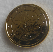ドイツ 1セント コイン 24金メッキ仕様 2013 プルーフ 新品 ヨーロッパ ユーロ_画像2