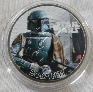 アメリカ 1ドル硬貨 スターウォーズ BOBA FETT ボバ・フェット STAR WARS 限定カラーコイン USA 証明書付き 新品レア！ イーグル